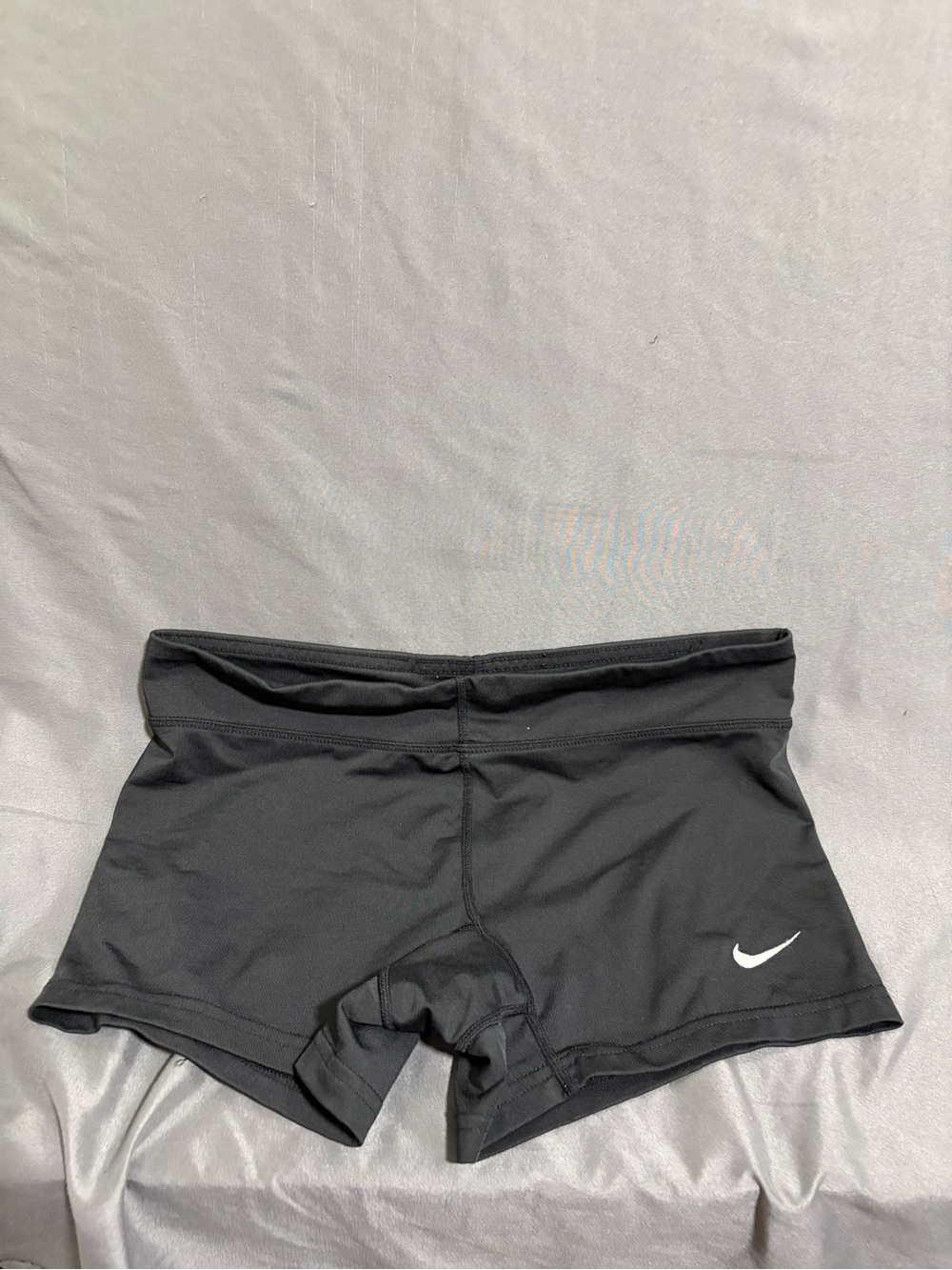 Nike Women’s Black Stretch Bike Shorts with White Swoosh